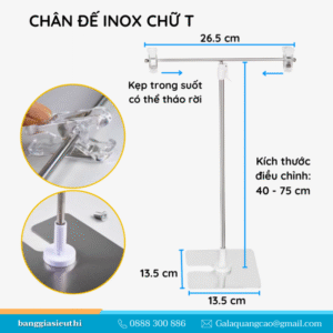 Giá treo poster chữ T inox