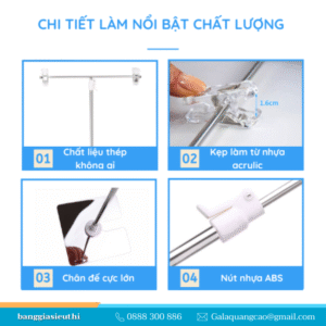 Giá treo poster chữ T inox