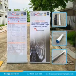 Standee cuốn nhôm inox