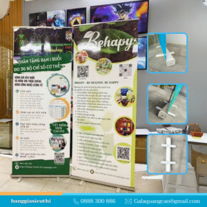 Giá cuốn nhựa, standee cuốn nhựa