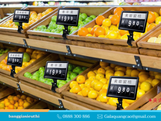 Top 4 bảng giá siêu thị phổ biến hiện nay – Bạn nên dùng loại nào?