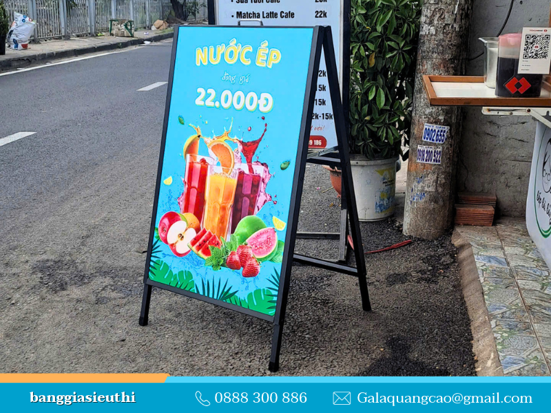 3 ưu điểm của standee menu chữ A 2 mặt bằng sắt